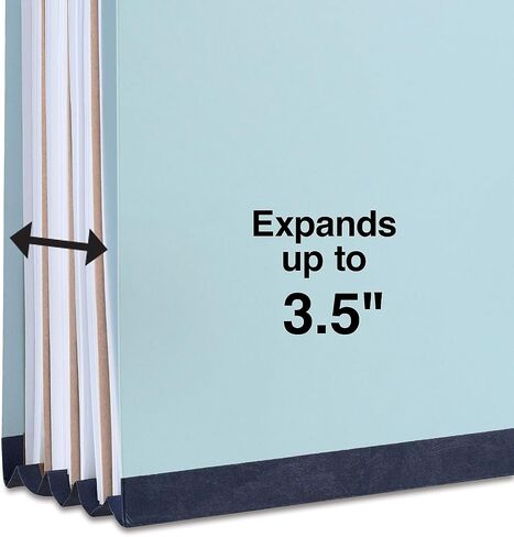 Staples Pressboard Consigification Folder ، 3-Diversers ، التوسع 3.5 بوصة ، حجم الرسالة ، الأزرق ، 40/Carton (ST614437/6144VS) in Saudi Arabia