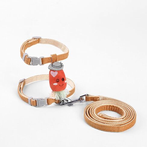 Ganazono 1Set Cartoon Carrot Cat and Leash للقطط خفيفة الوزن من السهل ارتداء تصميم رائع للمشي والتدريب في الهواء الطلق in Saudi Arabia