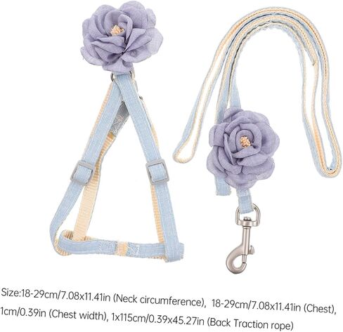 HEMOTON Cat Harness Traction Rope for Outdoor Walking Lightweight Cotton and Safe Pet Leash for Cats and Kittens Comfortable and Easy to Wear in Saudi Arabia