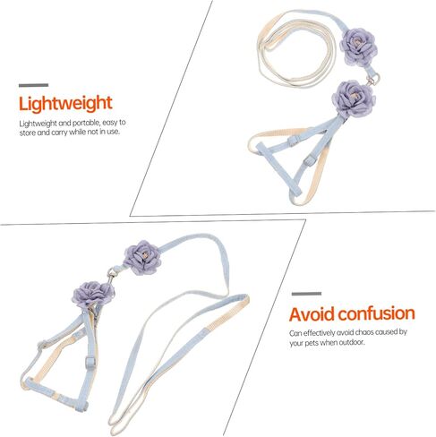 HEMOTON Cat Harness Traction Rope for Outdoor Walking Lightweight Cotton and Safe Pet Leash for Cats and Kittens Comfortable and Easy to Wear in Saudi Arabia