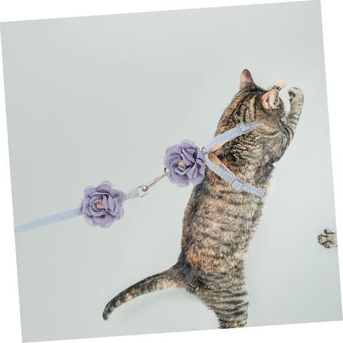 HEMOTON Cat Harness Traction Rope for Outdoor Walking Lightweight Cotton and Safe Pet Leash for Cats and Kittens Comfortable and Easy to Wear in Saudi Arabia