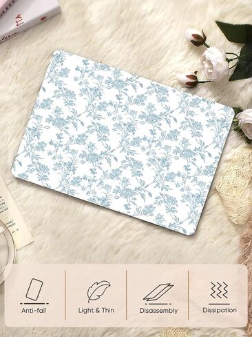 Seorsok متوافق مع MacBook Air 13 بوصة Case 2022 2021 2020-2018 إطلاق A1932 A2179 M1 A2337 معرف اللمس ، علبة قذيفة بلاستيكية بلاستيكية زهرة ملونة مع غطاء لوحة المفاتيح ، الأزهار الوردية in Saudi Arabia