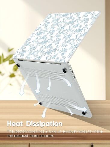 Seorsok متوافق مع MacBook Air 13 بوصة Case 2022 2021 2020-2018 إطلاق A1932 A2179 M1 A2337 معرف اللمس ، علبة قذيفة بلاستيكية بلاستيكية زهرة ملونة مع غطاء لوحة المفاتيح ، الأزهار الوردية in Saudi Arabia