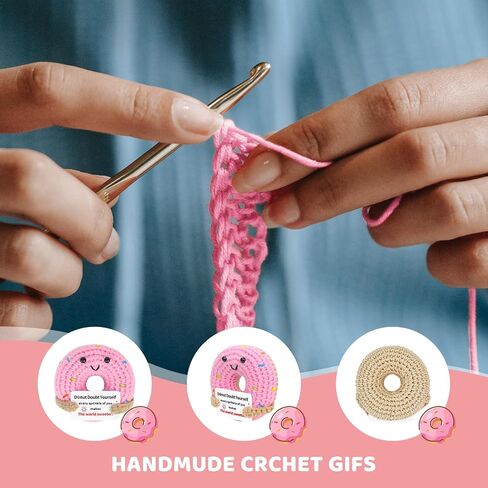 Crochet Positive Donut for Women Emotional Support Gift Cute Handmade Inspirational Encouragement Birthday Present for Friends Teen Girls Motivational Keepsake Cozy Adorable Decoration Ideal in Saudi Arabia
