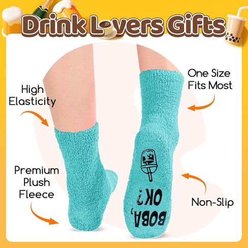 جوارب بوبا المبتكرة المضحكة من HAPPYPOP، هدايا بوبا لهدايا شاي حليب الفقاعات للبنات والأولاد، هدايا لمحبي الشاي الفقاعي in Kuwait