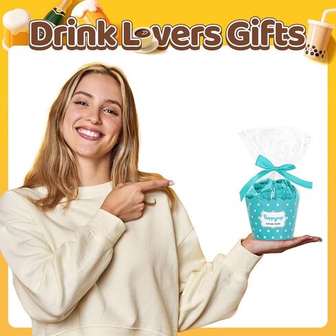 جوارب بوبا المبتكرة المضحكة من HAPPYPOP، هدايا بوبا لهدايا شاي حليب الفقاعات للبنات والأولاد، هدايا لمحبي الشاي الفقاعي in Kuwait