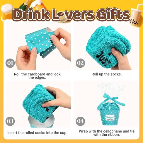 جوارب بوبا المبتكرة المضحكة من HAPPYPOP، هدايا بوبا لهدايا شاي حليب الفقاعات للبنات والأولاد، هدايا لمحبي الشاي الفقاعي in Kuwait