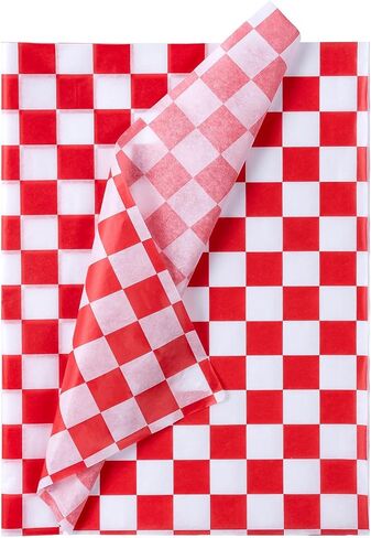 WRAPAHOLIC Checkered Tissue Paper - 60 Sheets 14 x 20 Inch Black and White Race Car Tissue Paper Bulk for Birthday Baby Shower Wedding Art Craft Party Favor Decoration in Saudi Arabia