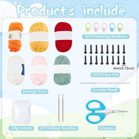 Origach 6 Sets Crochet Christmas Mushroom Baby with Hat Kit للمبتدئين ، مجموعة Crochet Crochet Diy للبالغين ، الكروشيه الكامل مع تعليمي خطوة بخطوة لزخارف حفلة عيد الميلاد in Saudi Arabia