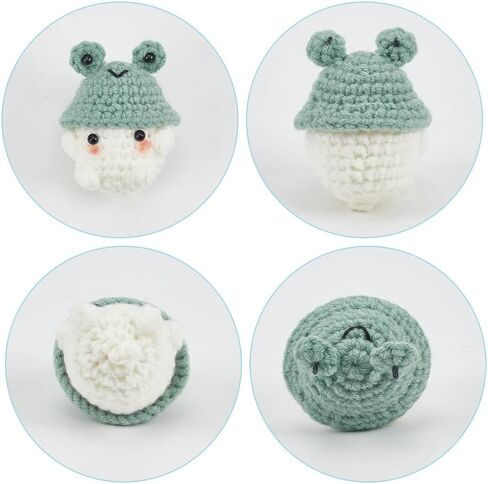 Origach 6 Sets Crochet Christmas Mushroom Baby with Hat Kit للمبتدئين ، مجموعة Crochet Crochet Diy للبالغين ، الكروشيه الكامل مع تعليمي خطوة بخطوة لزخارف حفلة عيد الميلاد in Saudi Arabia