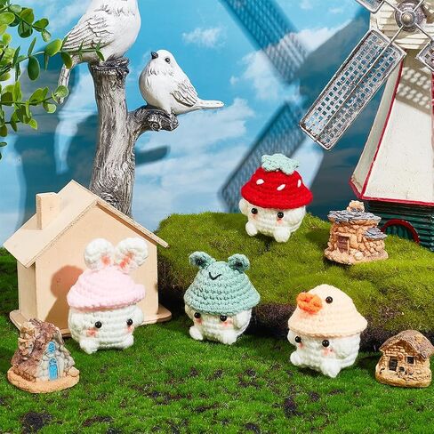 Origach 6 Sets Crochet Christmas Mushroom Baby with Hat Kit للمبتدئين ، مجموعة Crochet Crochet Diy للبالغين ، الكروشيه الكامل مع تعليمي خطوة بخطوة لزخارف حفلة عيد الميلاد in Saudi Arabia