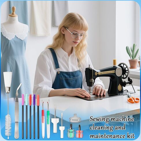مجموعة تنظيف آلة الخياطة 15pcs ، بما في ذلك مفك البراغي ، الملقط ، فرشاة ذات رأس مزدوج ، فرشاة السيليكون ، والغوص وحالة التخزين لإصلاح وتنظيف أدوات آلات الخياطة in Saudi Arabia
