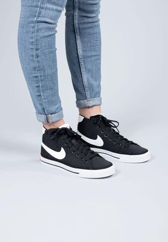 حذاء الجري Nike W Court Legacy CNVS متوسط ​​للنساء، أبيض/أسود-برتقالي، 6.5 UK (9 US) in Saudi Arabia