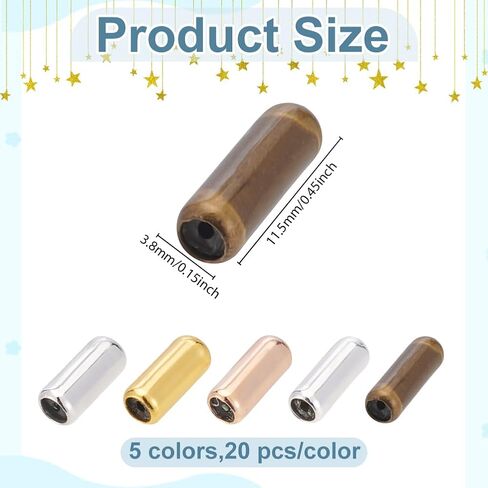 FREEBLOSS 100Pcs Brooch Pin Stoppers Metal Brooch Pin Stick Backing Lapel End Cap Hat Safety Pins for DIY Jewelry Findings Accessories in Saudi Arabia
