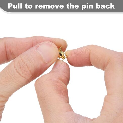 uxcell 50pcs Metal Pin Backs Spring Loaded Pin Keepers Locking Pin Keepers Locking Clasp for Brooch Tie Hat Badge, Gold Rose in Saudi Arabia