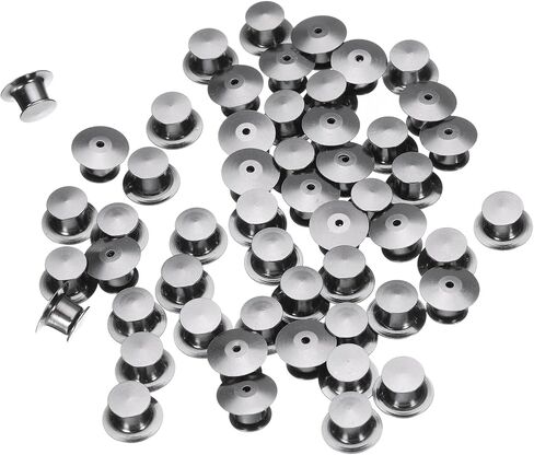uxcell 50pcs Metal Pin Backs Spring Loaded Pin Keepers Locking Pin Keepers Locking Clasp for Brooch Tie Hat Badge, Gold Rose in Saudi Arabia