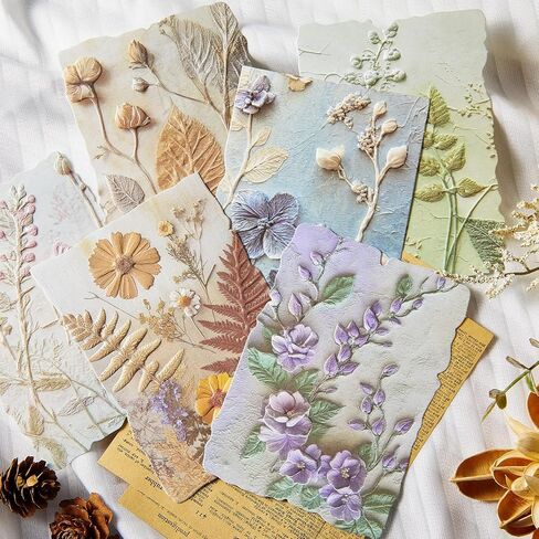 138 PCS Vintage Floral Scrapbook Paper Paper Printed Rice Paper Journaling Scrapbooking Supplies Kit CHESS تشمل 6 أنماط زهرية لـ Vintage Crafts DIY Art Card Planner Journer in Saudi Arabia