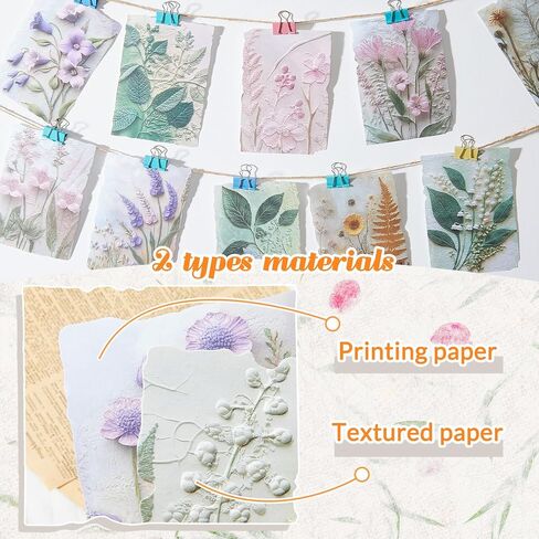 138 PCS Vintage Floral Scrapbook Paper Paper Printed Rice Paper Journaling Scrapbooking Supplies Kit CHESS تشمل 6 أنماط زهرية لـ Vintage Crafts DIY Art Card Planner Journer in Saudi Arabia