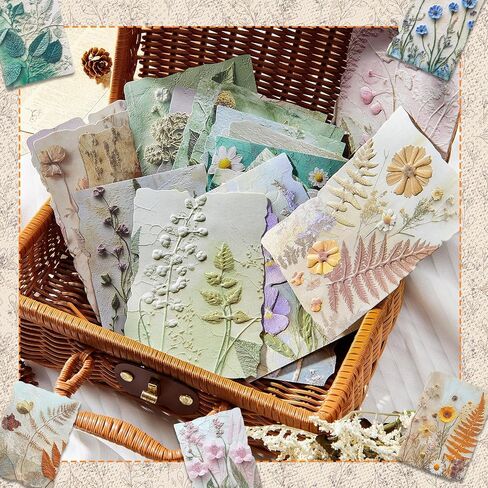 138 PCS Vintage Floral Scrapbook Paper Paper Printed Rice Paper Journaling Scrapbooking Supplies Kit CHESS تشمل 6 أنماط زهرية لـ Vintage Crafts DIY Art Card Planner Journer in Saudi Arabia