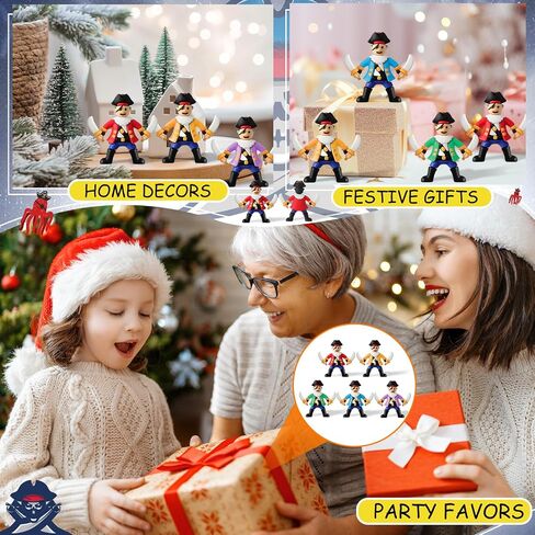 Wesiti 50 PCS Mini Pirate التماثيل ألعاب القراصنة الصغيرة لمغامرة الهالوين تحت عنوان الحفلات اللوازم Goody Bag Fillers Cake Toppers Treasure Decor Decor in Saudi Arabia