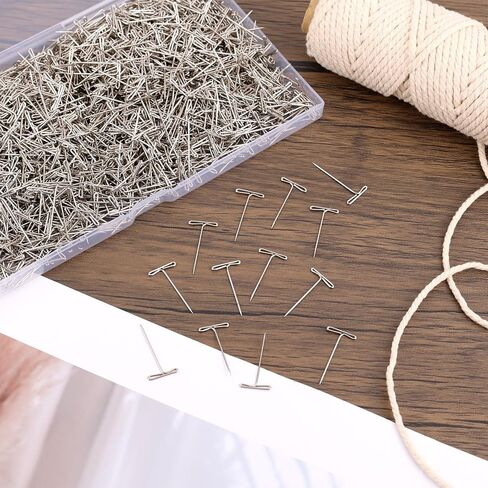 1500pcs Wig T Pins, 1in Metal Straight Head Stick T Pins for Jewelry Sewing Wig Making Fabric Blocking Knitting Quilting Crochet and Picture Hanging DIY Crafts Supplies in Saudi Arabia
