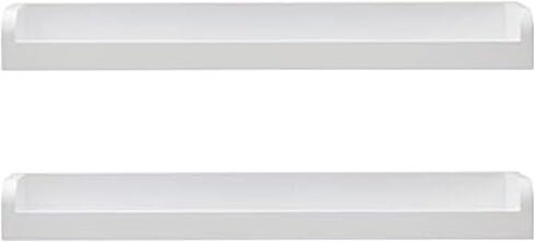 أرفف حائط مقوسة عائمة من ميلانكو لغرفة الأطفال، غرفة النوم، غرفة المعيشة، المطبخ، مجموعة من 2، أبيض in Kuwait