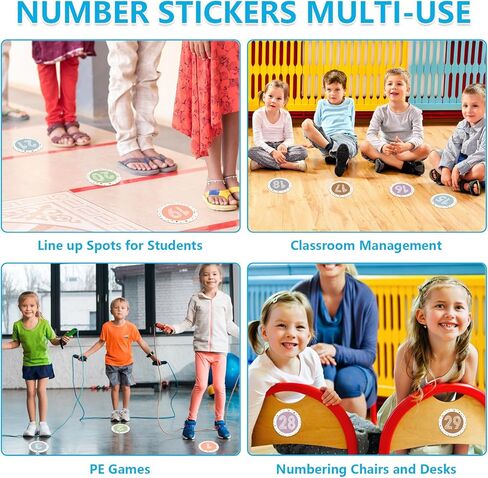 Number Stickers for Classroom - 36PCS Line up Spots for Classroom Floor 1-30 Vinyl Floor Dots Decals Back to School Kindergarten Preschool Elementary Teacher Supplies Decorations in Saudi Arabia