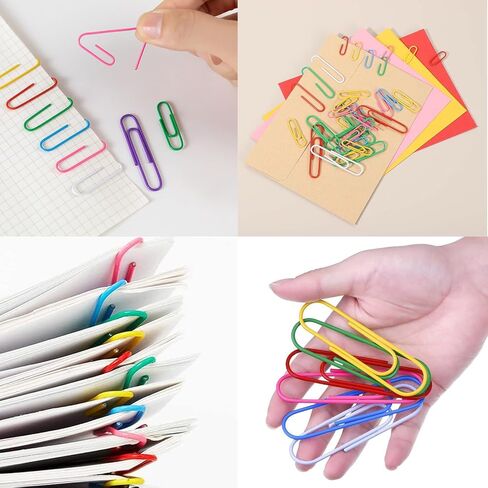 Colorful Paper Clips 300pcs 2inch Large Paperclips for Home Office School Paperwork and Document Organizing in Saudi Arabia