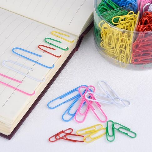 Colorful Paper Clips 300pcs 2inch Large Paperclips for Home Office School Paperwork and Document Organizing in Saudi Arabia