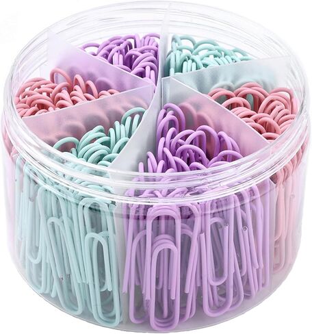 مقاطع ورقية ملونة 300pcs 2inch دبوسات ورقية كبيرة للأوراق المدرسية للمكاتب المنزلية وتنظيم الوثيقة in Kuwait