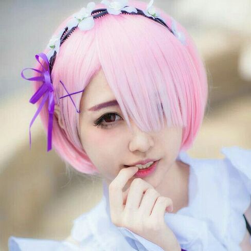 Cherry Blossom SK8 the Infinity Cosplay Wig Anime Costume Merch with Light Pink Long and Ponytail Curly Wigs for Women Halloween Party in Saudi Arabia