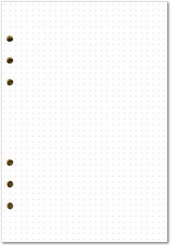 ورقة إعادة ملء شبكة A5 DOT لـ FILOFAX ، 6 ثقوب مثقوبة ، حزمة من 100 ورقة in Kuwait