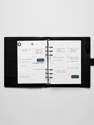 Cloth & Paper 2026 Dated Daily Planner Inserts - Monday Start | A5 Size 5.8 x 8.3 Inches | 6 Ring Planner Refills | 2 Days Per Page | Minimalist Daily Organizer Pages | Heavyweight Paper in Kuwait