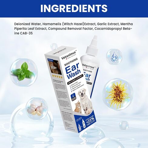 Ear Wash 150ml/5 fl.oz for Dogs, Cats and Livestock Ear Clean and Protect 1 Bottle in Kuwait