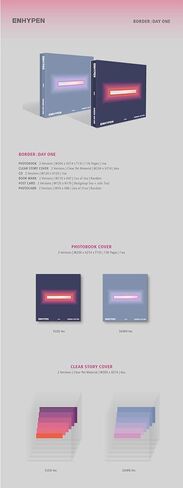 endypen الحدود: اليوم الأول (إصدار الغسق) 1st Mini Album CD+Photobook+Photocard+Clear Story Cover+Postcard+Book Mark in Saudi Arabia