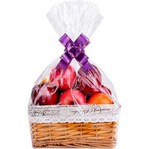 15Pack Clear Basket Bags, Large Cellophane Gift Bag For Baskets,16x24 Inch Cellophane Bags,2 Mil Thick,For Gift Giving, Packaging Products,Fits a 9 Inch Round Tray or 7 Inch Square Box With Ease in Kuwait