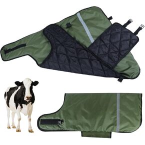 Calf Blanket Horse Blanket Thickened Warm Calf Clothing Windproof Waterproof Calf Warm Artifact Calf Cold Clothing Calf Keep Warm Clothing Horse Blanket for Cattle（Green 1 Pack） in Saudi Arabia