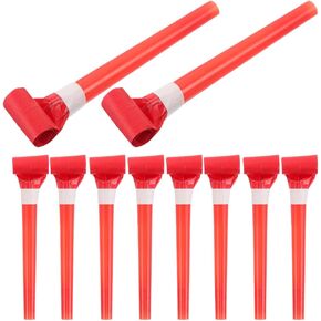 Besportble Creative Kids Whistle Toys - 50pcs Party Players for Kids Fun Funymakers Red Plastic Pristle للحفلات الحفلات والبالون المصاصين in Kuwait