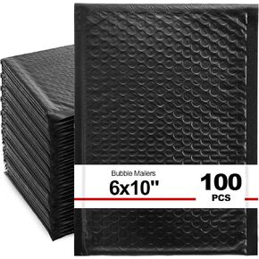 Nicunom 100 Pack Poly Bubble Mailers 6x10 Inch Self Seal Padded Envelopes Waterproof Shipping Envelopes (Pink) in Kuwait