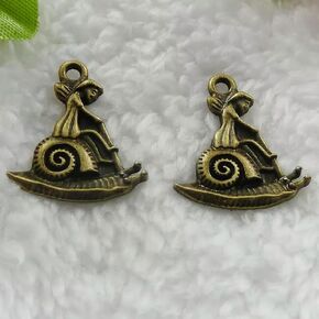 176 PCS برونزية مطلية الحلزون الجنية البكر 24x21mm B264 in Kuwait