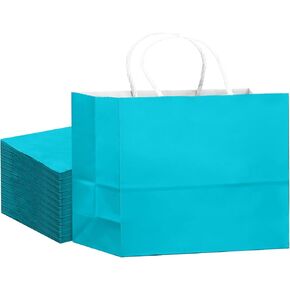 Qiqee 24 Colors حقيبة هدايا كبيرة مع مقابض أكياس الحفلات الورقية 24pcs 13 "x4.5" x10 "الاستخدامات المتعددة (32x11x25 سم ، واسعة كبيرة) in Kuwait
