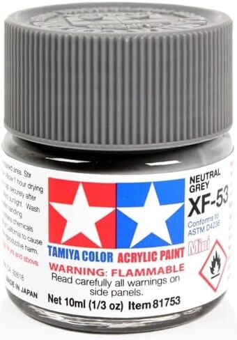 TAMIYA Acrylic Mini XF53 Neutral Grey TAM81753 Plastics Paint Acrylic in Saudi Arabia