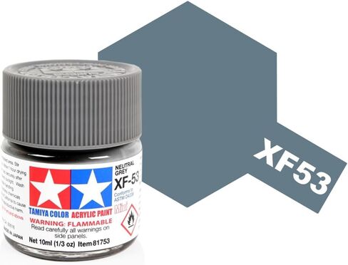 TAMIYA Acrylic Mini XF53 Neutral Grey TAM81753 Plastics Paint Acrylic in Saudi Arabia