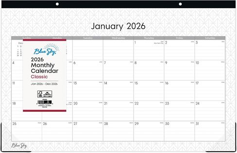 2026 Blue Sky Monthly Desk Pad Calendar, 11" x 17", Enterprise, January to December, 111293 in Saudi Arabia