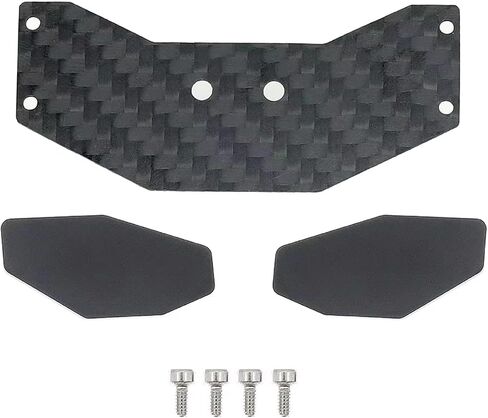 RC Car Accessories متوافقة مع LOSI Micro-B 1/24 RC للسيارات عربات التي تجرها الدواب ترقية أجزاء إكسسوارات الألياف الكربونية نمط الجناح المفسد #58737 in Saudi Arabia