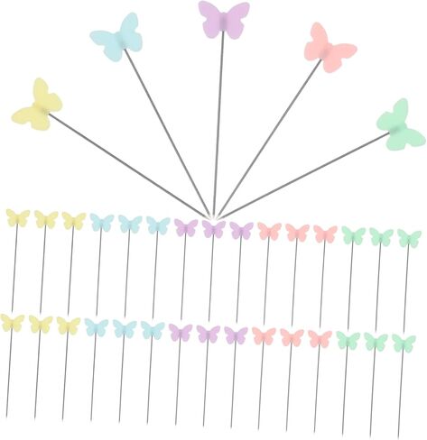 Uonlytech Butterfly Pattern Seleing Head Dins 100pcs PIN الإبداعية مجموعة لخياطة اللحف وصياغة مشاريع الخياطة والزخارف DIY in Saudi Arabia