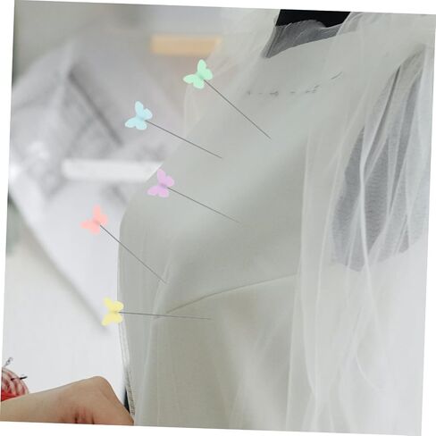 Uonlytech Butterfly Pattern Seleing Head Dins 100pcs PIN الإبداعية مجموعة لخياطة اللحف وصياغة مشاريع الخياطة والزخارف DIY in Saudi Arabia