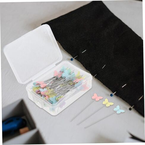 Uonlytech Butterfly Pattern Seleing Head Dins 100pcs PIN الإبداعية مجموعة لخياطة اللحف وصياغة مشاريع الخياطة والزخارف DIY in Saudi Arabia
