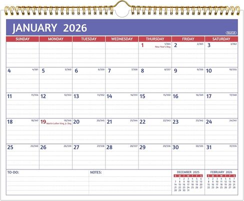 تقويم الحائط 2026-2027-18 التقويم الشهري 2026-2027 جدار ، يناير 2026-يونيو 2027 ، 14.57 '× 11.42' ، 2026 تقويم مع كتل محكم ، ورق سميك ، عطلات ، ملاحظات المهام ، in Kuwait
