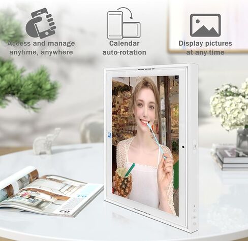 15.6"Digital Calendar & Chore Chart,1080P Full HD WiFi Smart Touchscreen Interactive Display for Family Schedules and Meal Planning,32G AI Picture Frames Function Include Desk Stand & Wall Mountable in Saudi Arabia